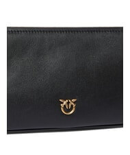 PINKO HALF MOON Petit sac à bandoulière en cuir noir-or antique - Sacs pour Femme - 3