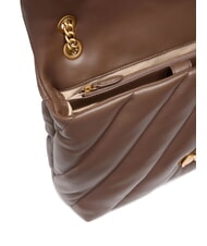 PINKO BIG LOVE PUFF Sac en cuir nappa marron châtain-or antique - Sacs pour Femme - 4