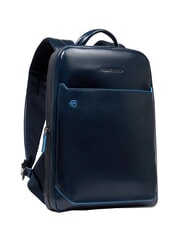 PIQUADRO BLUE SQUARE Sac à dos pour ordinateur portable 14 pouces, en cuir bleu - Sacs à dos pour ordinateur portable - 2