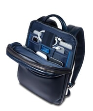 PIQUADRO BLUE SQUARE Sac à dos pour ordinateur portable 14 pouces, en cuir bleu - Sacs à dos pour ordinateur portable - 4