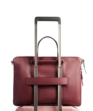 PIQUADRO CIRCLE Sacoche pour ordinateur portable 14" en cuir Bordeaux - Porte Documents Travail - 3