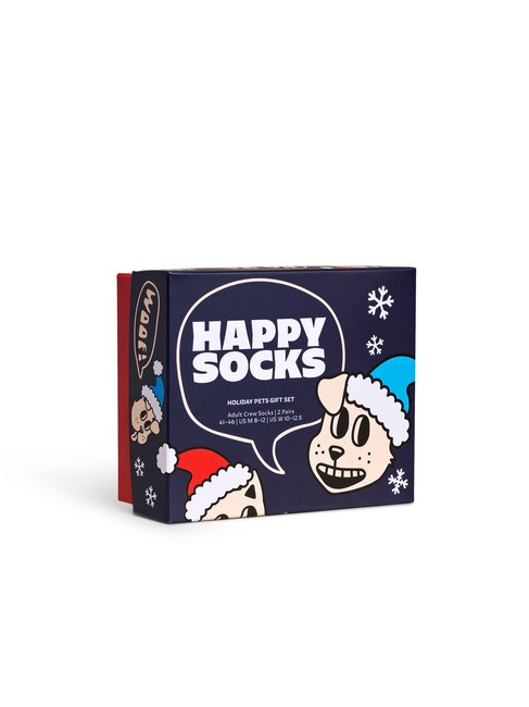 HOLIDAY CAT&DOG Coffret cadeau de 2 paires de chaussettes bleu - Chaussettes pour hommes