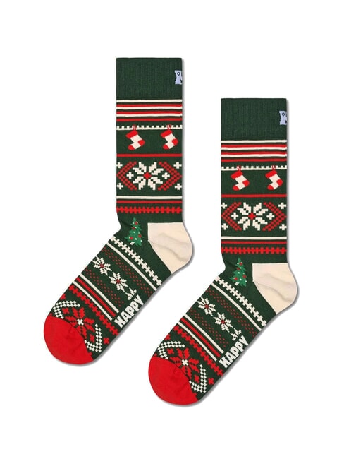 SNOWFLAKE Coffret cadeau de 1 paire de chaussettes vert foncé - Chaussettes pour hommes