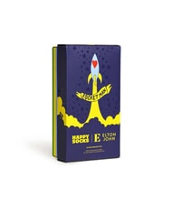 HAPPY SOCKS ELTON JOHN Coffret cadeau de 3 paires de chaussettes noir - Chaussettes pour hommes - 5