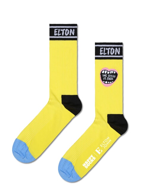 ELTON JOHN Coffret cadeau de 6 paires de chaussettes jaune - Chaussettes pour hommes