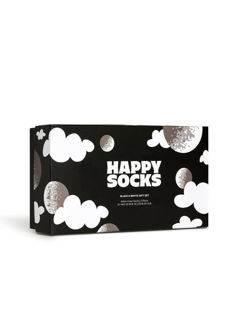 BLACK AND WHITE Coffret cadeau de 3 paires de chaussettes noir - Chaussettes pour hommes