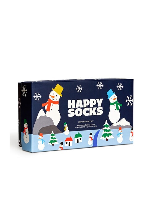 SNOWM Coffret cadeau de 3 paires de chaussettes multicolore - Chaussettes pour hommes