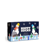 HAPPY SOCKS SNOWM Coffret cadeau de 3 paires de chaussettes multicolore - Chaussettes pour hommes - 5