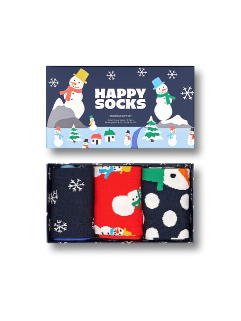 SNOWM Coffret cadeau de 3 paires de chaussettes multicolore - Chaussettes pour hommes