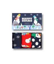 HAPPY SOCKS SNOWM Coffret cadeau de 3 paires de chaussettes multicolore - Chaussettes pour hommes - 6