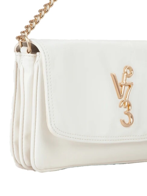 LOUISE Sac à bandoulière moyen avec poignée en chaîne écru - Sacs pour Femme