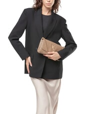 V73 LOUISE Sac à bandoulière moyen avec poignée en chaîne taupe - Sacs pour Femme - 6