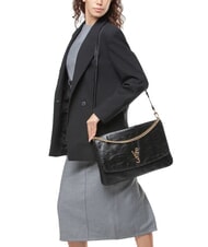 V73 LOUISE Grand sac à bandoulière avec anse en chaîne noir - Sacs pour Femme - 6