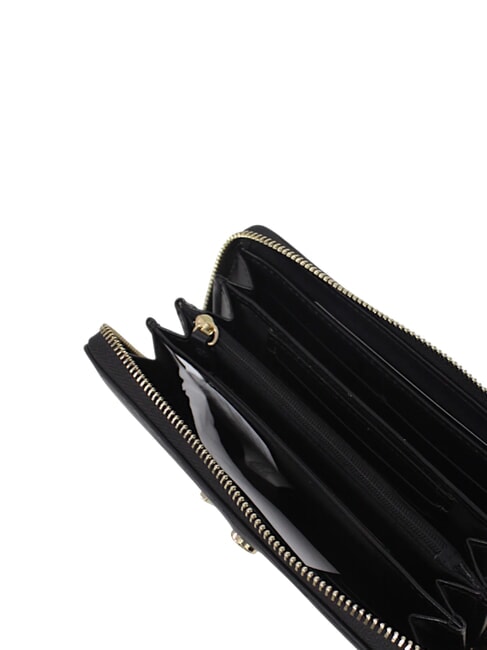 LOUISE Grand portefeuille zippé noir - Portefeuilles Femme