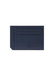 PIQUADRO W137 Porte-cartes de crédit plat en cuir bleu - Portefeuilles Homme - 3