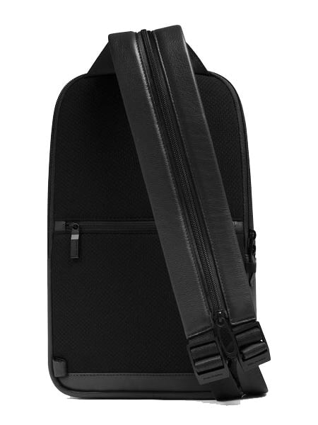 W137 Sac &agrave; dos en cuir &agrave; une &eacute;paule Noir - Sacs &agrave; dos pour ordinateur portable