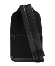 PIQUADRO W137 Sac &agrave; dos en cuir &agrave; une &eacute;paule Noir - Sacs &agrave; dos pour ordinateur portable - 4