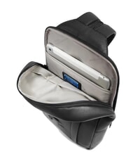 PIQUADRO W137 Sac &agrave; dos en cuir &agrave; une &eacute;paule Noir - Sacs &agrave; dos pour ordinateur portable - 7