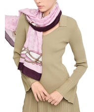 LIUJO LOGO Étole avec imprimé lilas parfumé - Écharpes - 4