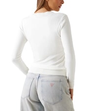 GUESS REYNA LOGO Pull col rond avec applications cremwhi - Chandails pour femmes - 2