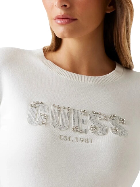 REYNA LOGO Pull col rond avec applications cremwhi - Chandails pour femmes