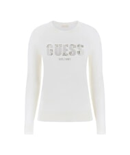 GUESS REYNA LOGO Pull col rond avec applications cremwhi - Chandails pour femmes - 5