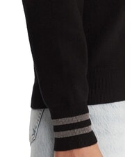 GUESS SILVIE LOGO Pull col rond avec strass jetbla - Chandails pour femmes - 4