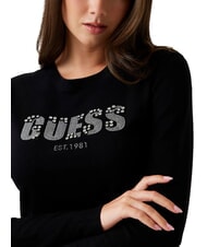 GUESS REYNA LOGO Pull col rond avec applications jetbla - Chandails pour femmes - 3