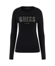 GUESS REYNA LOGO Pull col rond avec applications jetbla - Chandails pour femmes - 4
