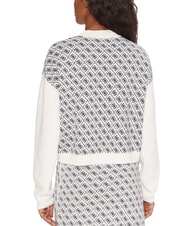 GUESS AUBREY Pull coupe décontractée 4 g de crème et de bleu - Chandails pour femmes - 2