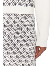 GUESS AUBREY Pull coupe décontractée 4 g de crème et de bleu - Chandails pour femmes - 4