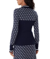 GUESS MOCK NECK AUBREY 4G Pull coupe slim 4g bleu et crème - Chandails pour femmes - 2