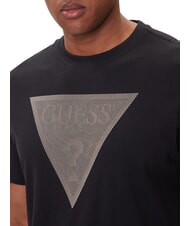 GUESS TRIANGLE LOGO T-shirt à manches courtes coupe régulière jetbla - T-shirt - 3