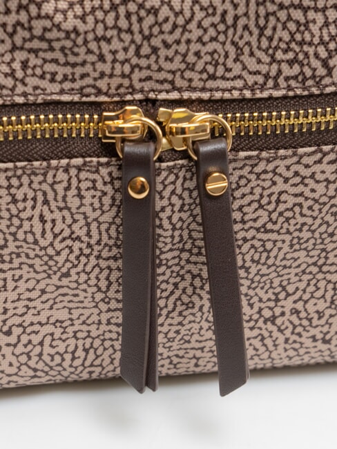 FLEXOS ZIP Mini sac &agrave; bandouli&egrave;re naturel op/brun fonc&eacute; - Sacs pour Femme