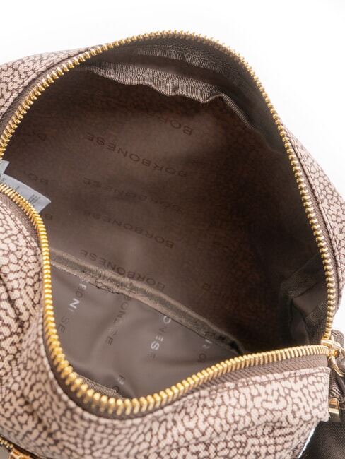FLEXOS ZIP Mini sac &agrave; bandouli&egrave;re naturel op/brun fonc&eacute; - Sacs pour Femme