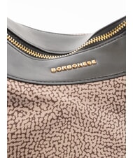 BORBONESE DOWNTOWN Sac &agrave; bandouli&egrave;re op naturel / noir - Sacs pour Femme - 2