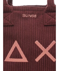 SUN68 CALI CORDUROY Sac à main avec bandoulière Bordeaux - Sacs pour Femme - 3