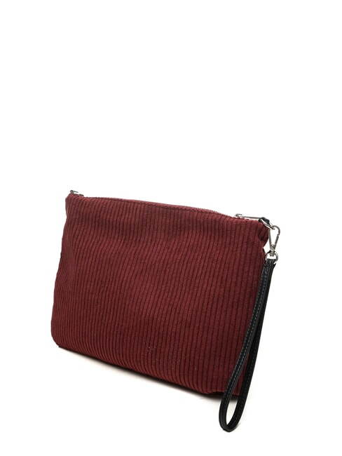 CORDUROY Pochette avec dragonne et bandoulière Bordeaux - Sacs pour Femme