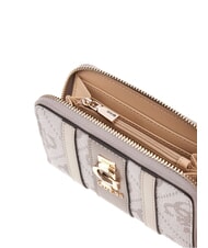 GUESS ERENIA Portefeuille moyen à fermeture éclair logo taupe foncé - Portefeuilles Femme - 2