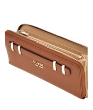 GUESS GREGORIA Grand portefeuille zippé avec dragonne COGNAC - Portefeuilles Femme - 2