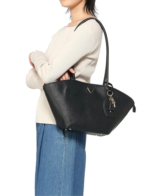 BOLENA Sac à bandoulière avec breloque en forme de cœur NOIR - Sacs pour Femme