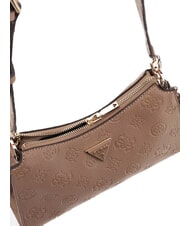GUESS CRESIDIA II Sac à bandoulière avec fermeture éclair logo taupe foncé - Sacs pour Femme - 4
