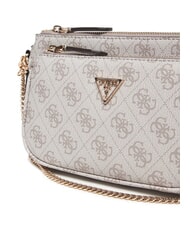 GUESS NOELLE 2 Sac à bandoulière logo taupe foncé - Sacs pour Femme - 4