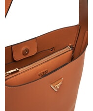 GUESS MERIDIAN 2 Sac seau avec pochette COGNAC - Sacs pour Femme - 8