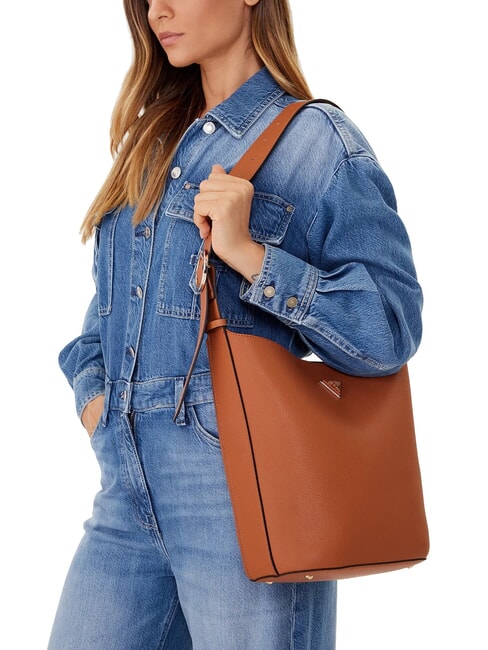 MERIDIAN 2 Sac seau avec pochette COGNAC - Sacs pour Femme