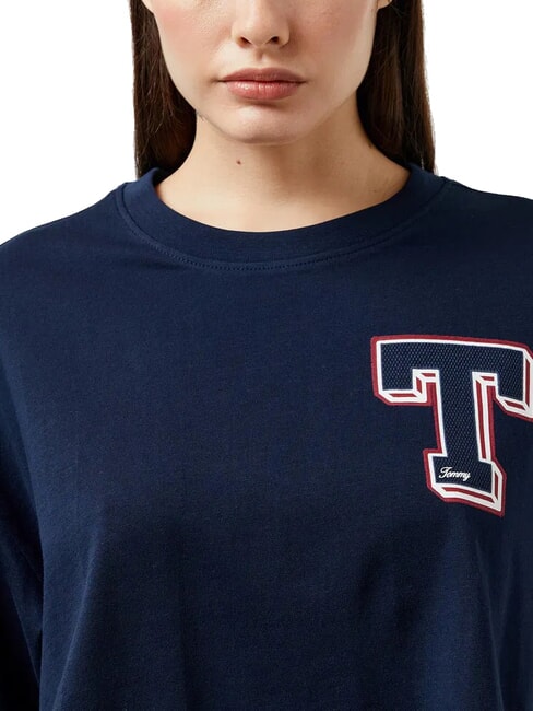 TH JEANS T T-shirt en coton marine nuit noire - T-shirt