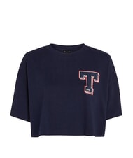 TOMMY HILFIGER TH JEANS T T-shirt en coton marine nuit noire - T-shirt - 4