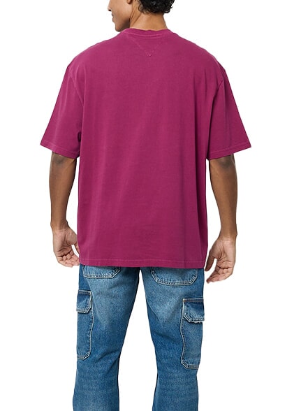 TH JEANS Maxi Flag T-shirt en coton raisin de la vall&eacute;e - T-shirt