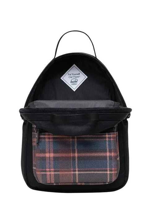 NOVA Sac à dos plaid d'hiver noir - Sacs à dos pour l'École & les Loisirs