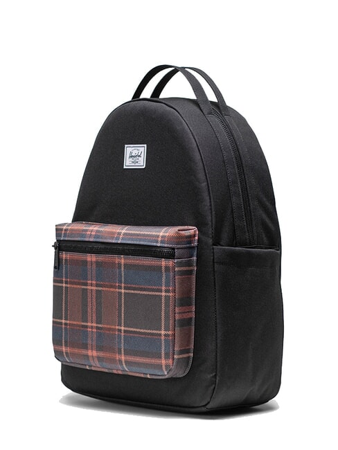 NOVA  Sac à dos PC 14" plaid d'hiver noir - Sacs à dos pour l'École & les Loisirs
